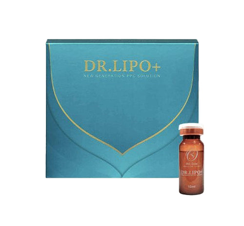 Dr. Lipo+ packaging with a bottle on a white background
