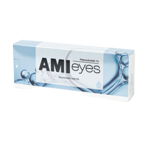 Box of AMI eyes contact lenses with a clear background