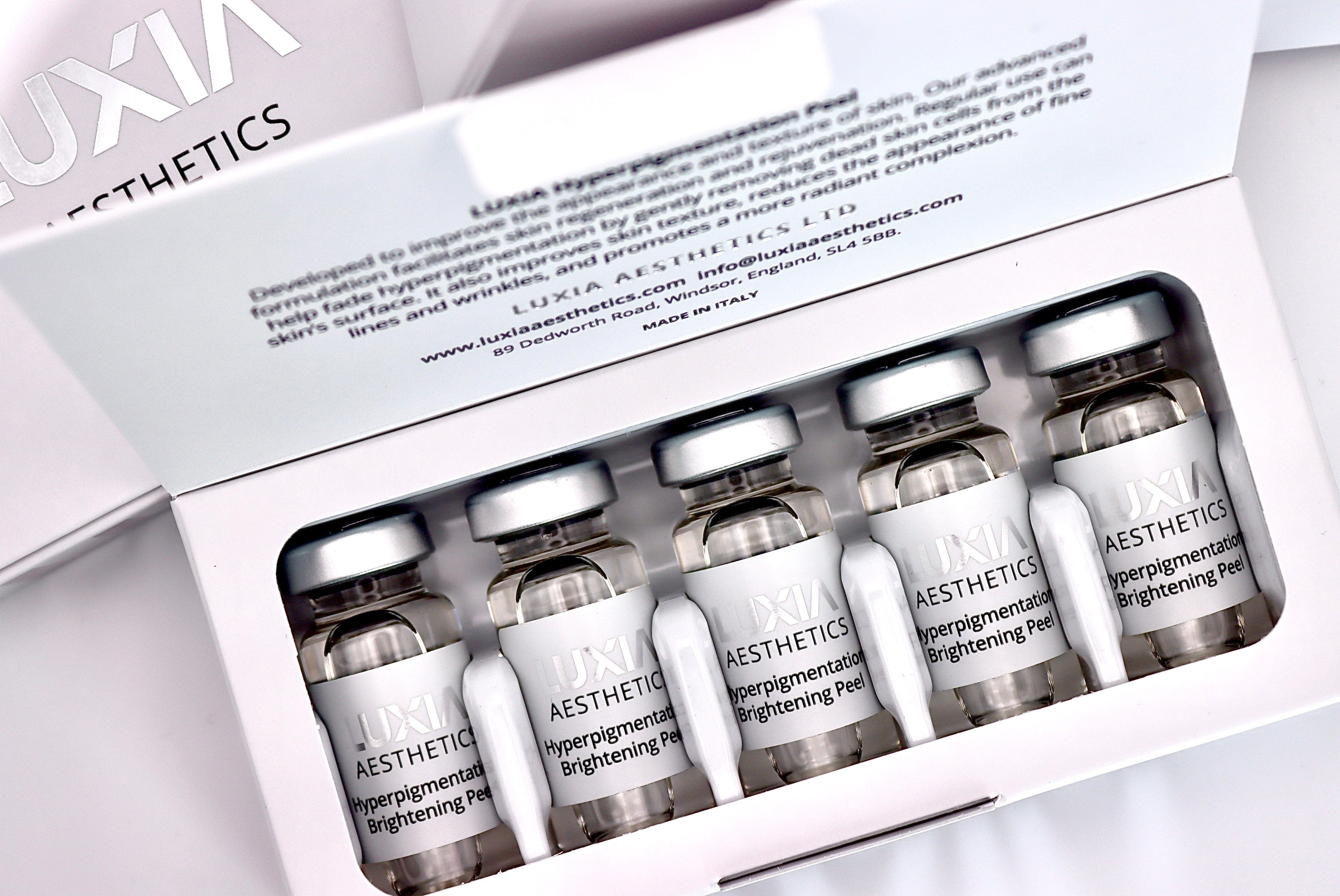LUXIA Hyperpigmentation Skin Peel 5 x 10ml image of 5 bottles in packaging